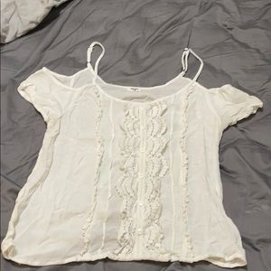 White off the shoulder shirt